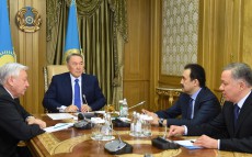 Сonsultations with Chairman of the Mazhilis of Parliament Kabibulla Dzhakupov and Prime Minister Karim Massimov
