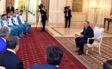 Meeting with Kazakhstan’s sports delegation, taking part in the 5th Asian Indoor Games and Martial Arts