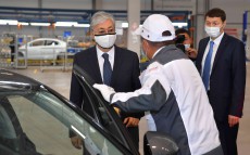 Президент посетил завод по производству легковых автомобилей Hyundai Trans Kazakhstan