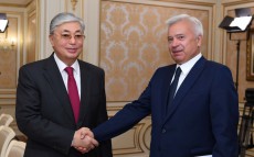 Глава государства встретился с президентом российской нефтяной компании «Лукойл» Вагитом Алекперовым