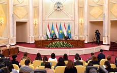 Брифинг для представителей средств массовой информации по итогам официального визита Президента Республики Таджикистан Эмомали Рахмона