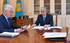 Глава государства принял министра индустрии и инфраструктурного развития Бейбута Атамкулова