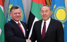 Meeting with King of Jordan Abdullah II who arrived in Kazakhstan on an official visit