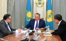 Meeting with Adilbek Dzhaksybekov, Head of the Presidential Administration, and Marat Tazhin, First Deputy Head of the Presidential Administration