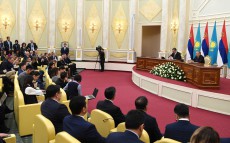 Брифинг для представителей средств массовой информации по итогам официального визита Президента Республики Сербия Александра Вучича