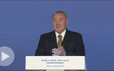 Қазақстан Республикасының Президенті Нұрсұлтан Назарбаев жедел шахмат және блиц бойынша әлем чемпионатының ашылу рәсімінде