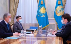 Глава государства принял председателя Счетного комитета по контролю за исполнением республиканского бюджета Наталью Годунову