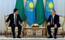 Meeting with Gurbanguly Berdymuhamedov, President of Turkmenistan, who arrived in Kazakhstan on a state visit