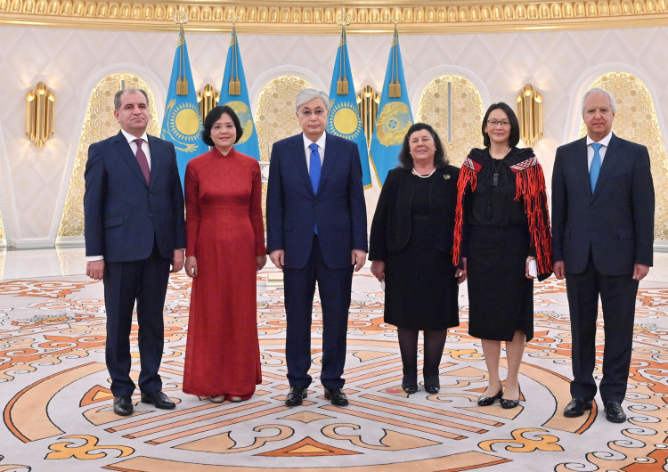 President Kassym-Jomart Tokayev receives credentials from foreign ambassadors