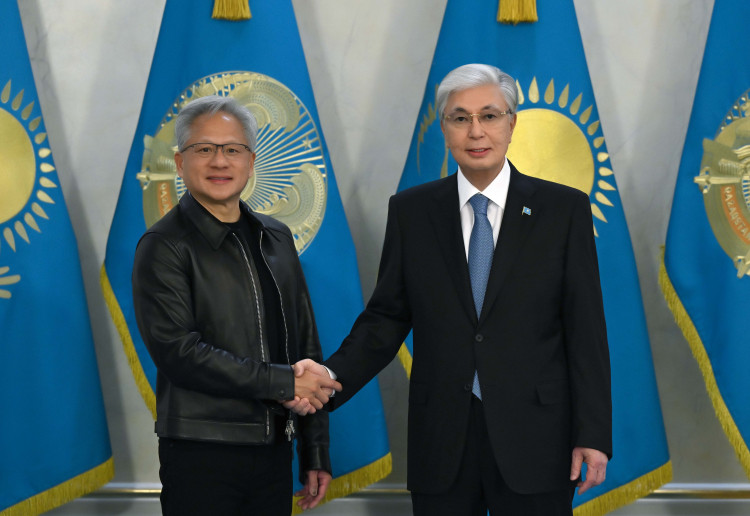 President Kassym-Jomart Tokayev Meets NVIDIA Co-Founder and President Jensen Huang